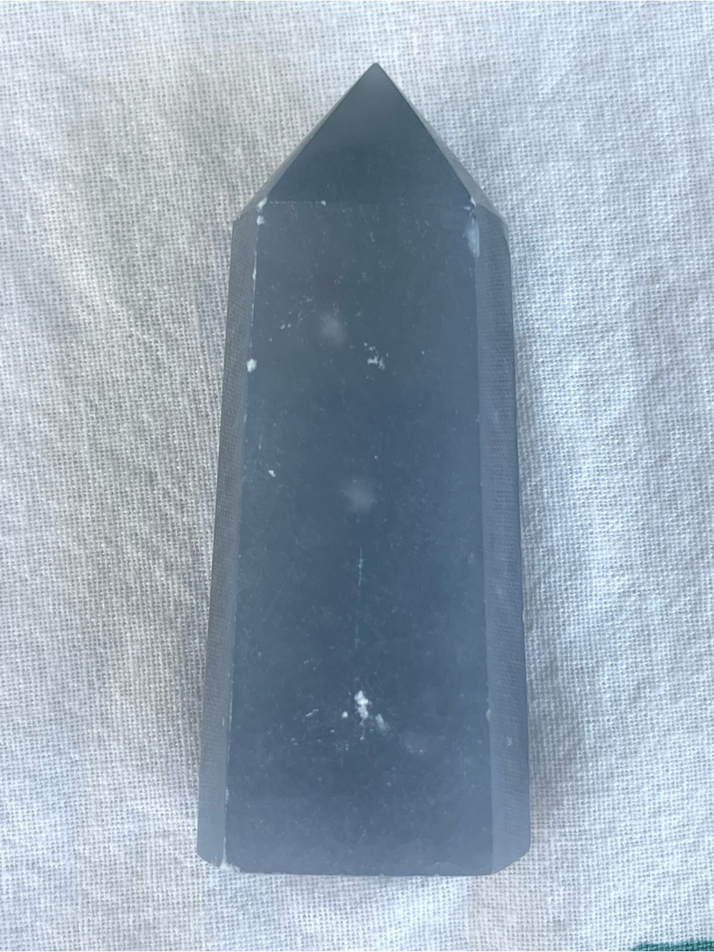 Blue Anhydrite Crystal Point Tower